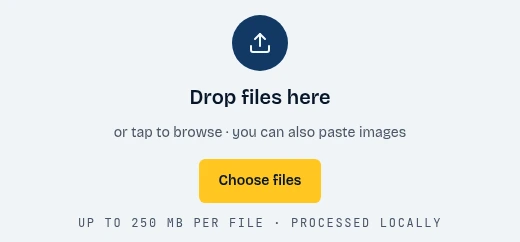The ExifTool.net drop zone with the Choose files button highlighted